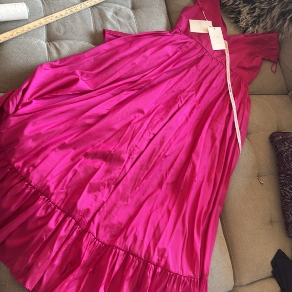 Mac Duggal Long Plus-Size Formal Dress 68525 sz 16W pink ruffle layered gown NWT - Picture 14 of 16
